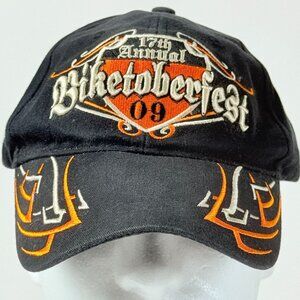 Biketoberfest 2009 Daytona Beach Embroidered Black Orange Adjustable Hat